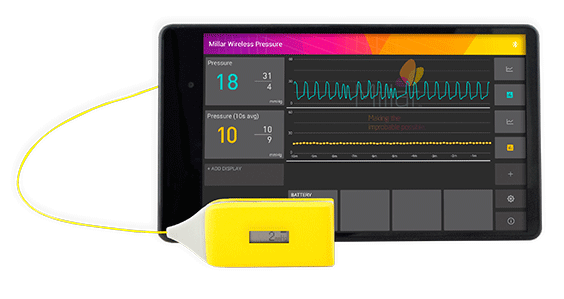 A millar wireless monitor application attached to a portable screen